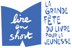 Logo Lire en short bleu