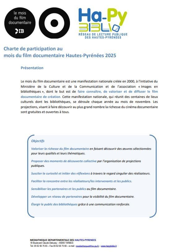 Charte departementale Mois du doc